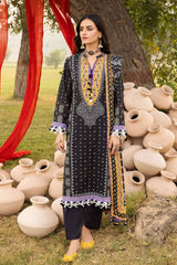 3 Piece Chunri Lawn Unstitched Gold Printed Suit CL-32180 A
