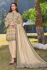 3 Piece Printed Karandi Unstitched Suit AY-32033