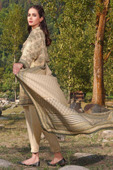 3 Piece Printed Karandi Unstitched Suit AY-32033