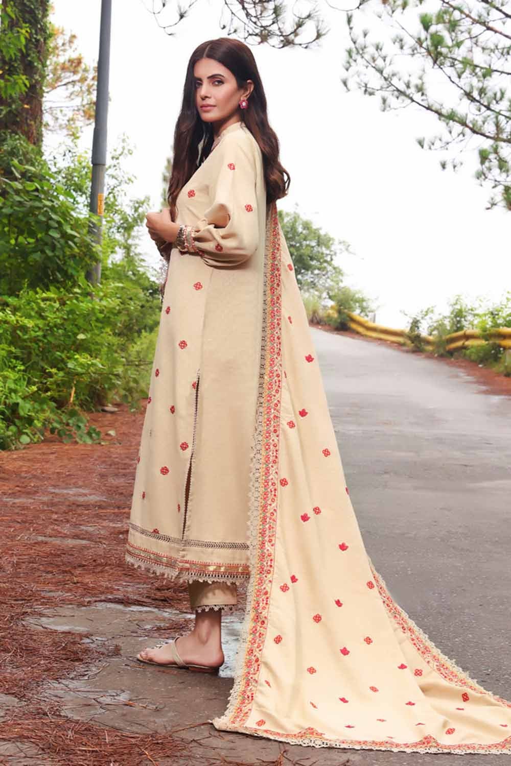 3 Piece Embroidered Dobby Jacquard Unstitched Suit