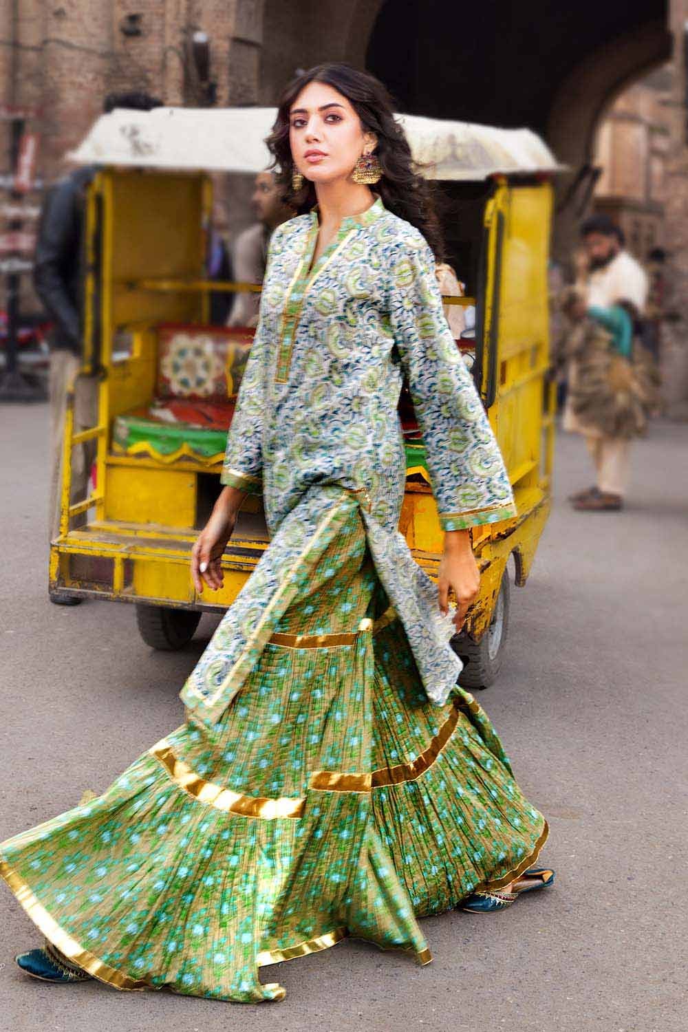 2 Piece Lawn Unstitched Printed Shirt Trousers Suit TL-32028 A