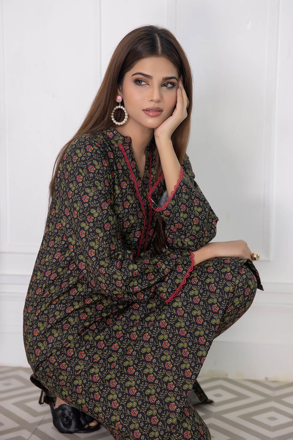 2 Piece Dhanak Unstitched Printed Suit WNST-32010