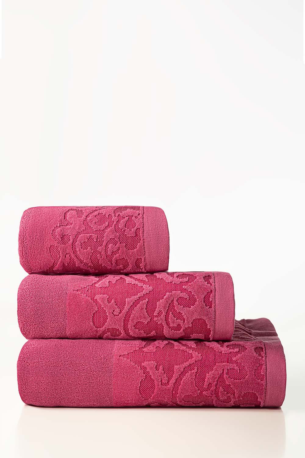 Fuchsia Jacquard  Dyed Towel