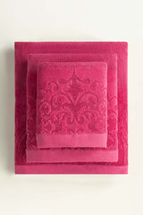 Fuchsia Jacquard  Dyed Towel