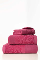 Fuchsia Jacquard  Dyed Towel