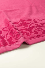 Fuchsia Jacquard  Dyed Towel