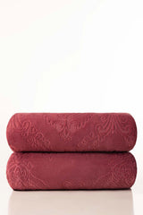 AW24-Garnet Rose Double Ply Fleece Throw
