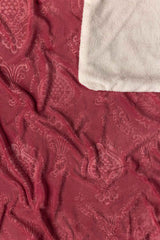 AW24-Garnet Rose Double Ply Fleece Throw