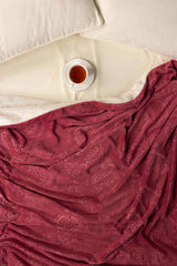AW24-Garnet Rose Double Ply Fleece Throw