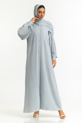 Georgette Stripes Abaya With Scarf KAB-22131