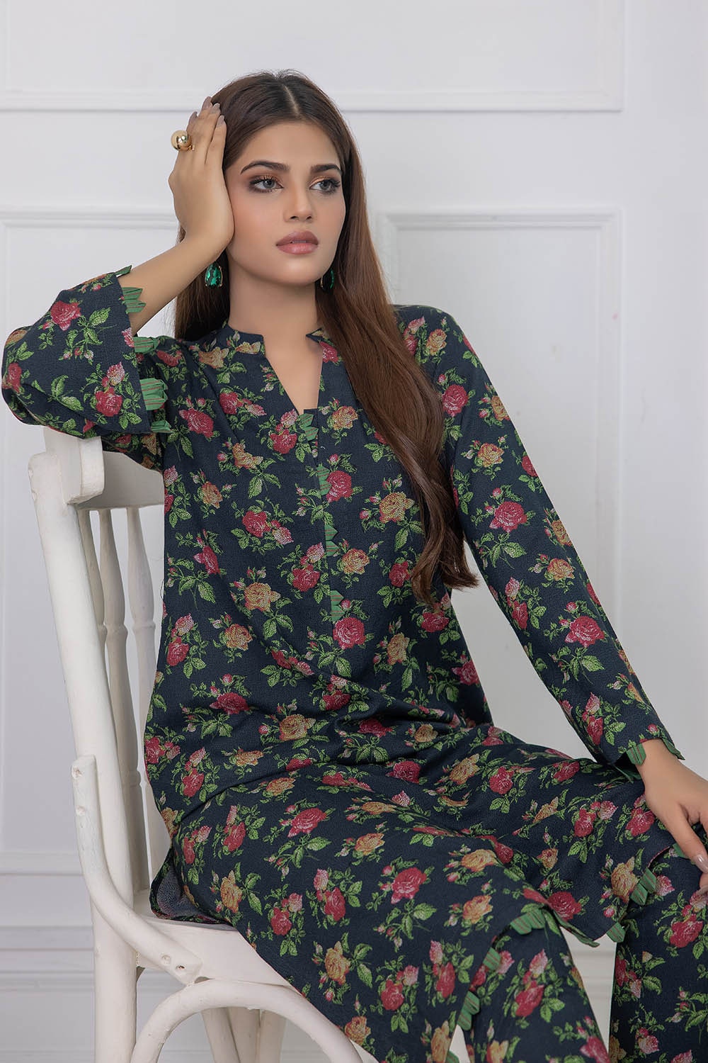 2 Piece Dhanak Unstitched Printed Suit WNST-32015