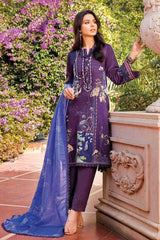 3 Piece Lawn Jacquard Unstitched Suit With Foil Printed Paper Cotton Dupatta CN-32013