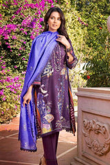 3 Piece Lawn Jacquard Unstitched Suit With Foil Printed Paper Cotton Dupatta CN-32013