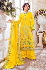 3 Piece Embroidered Lawn Unstitched Suit With Embroidered Paper Cotton Dupatta PM-32017