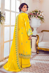 3 Piece Embroidered Lawn Unstitched Suit With Embroidered Paper Cotton Dupatta PM-32017