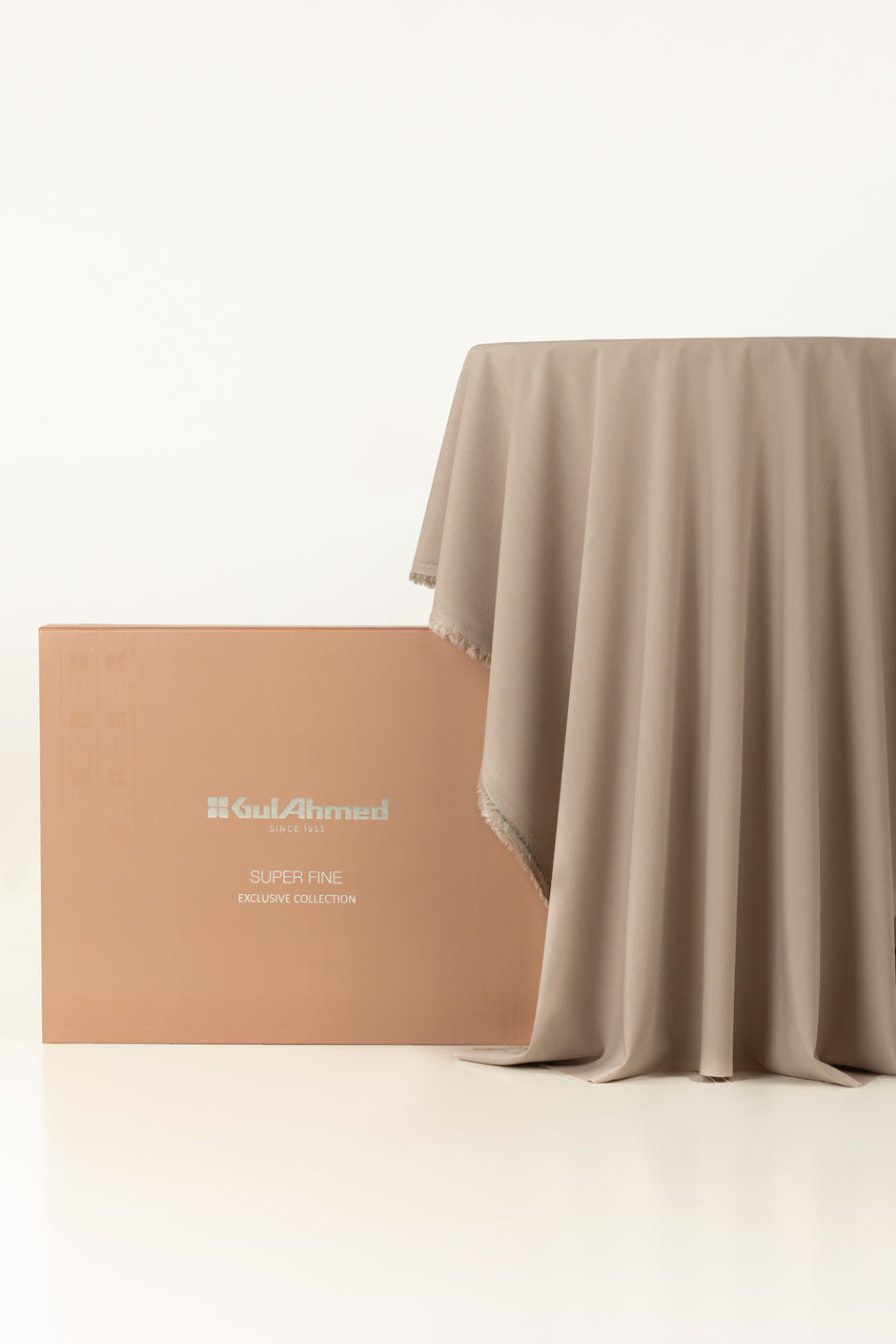 Gini Gold Unstitched Fabric Blended with Gift Box
