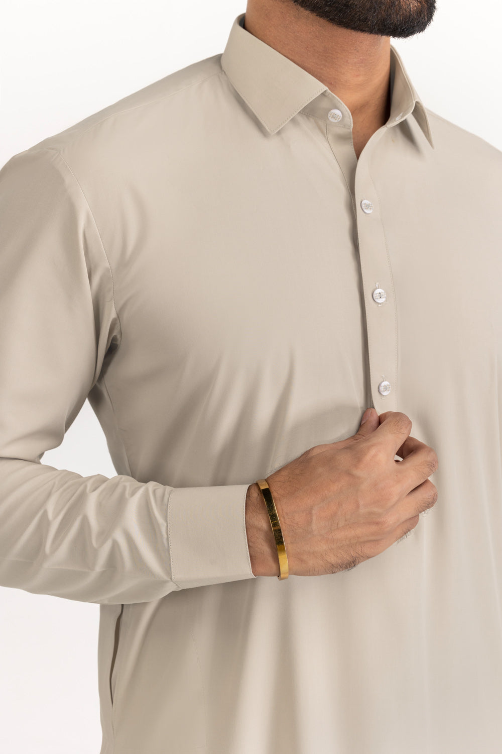 Gini Gold Unstitched Fabric Blended