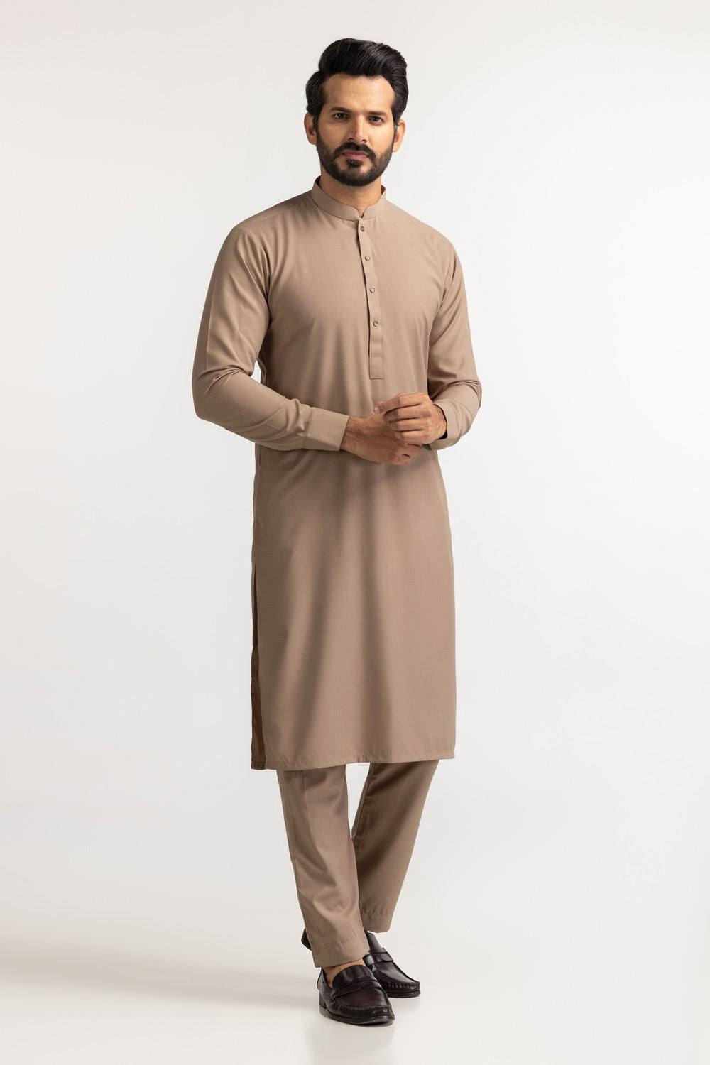 Gini Gold Unstitched Fabric Blended