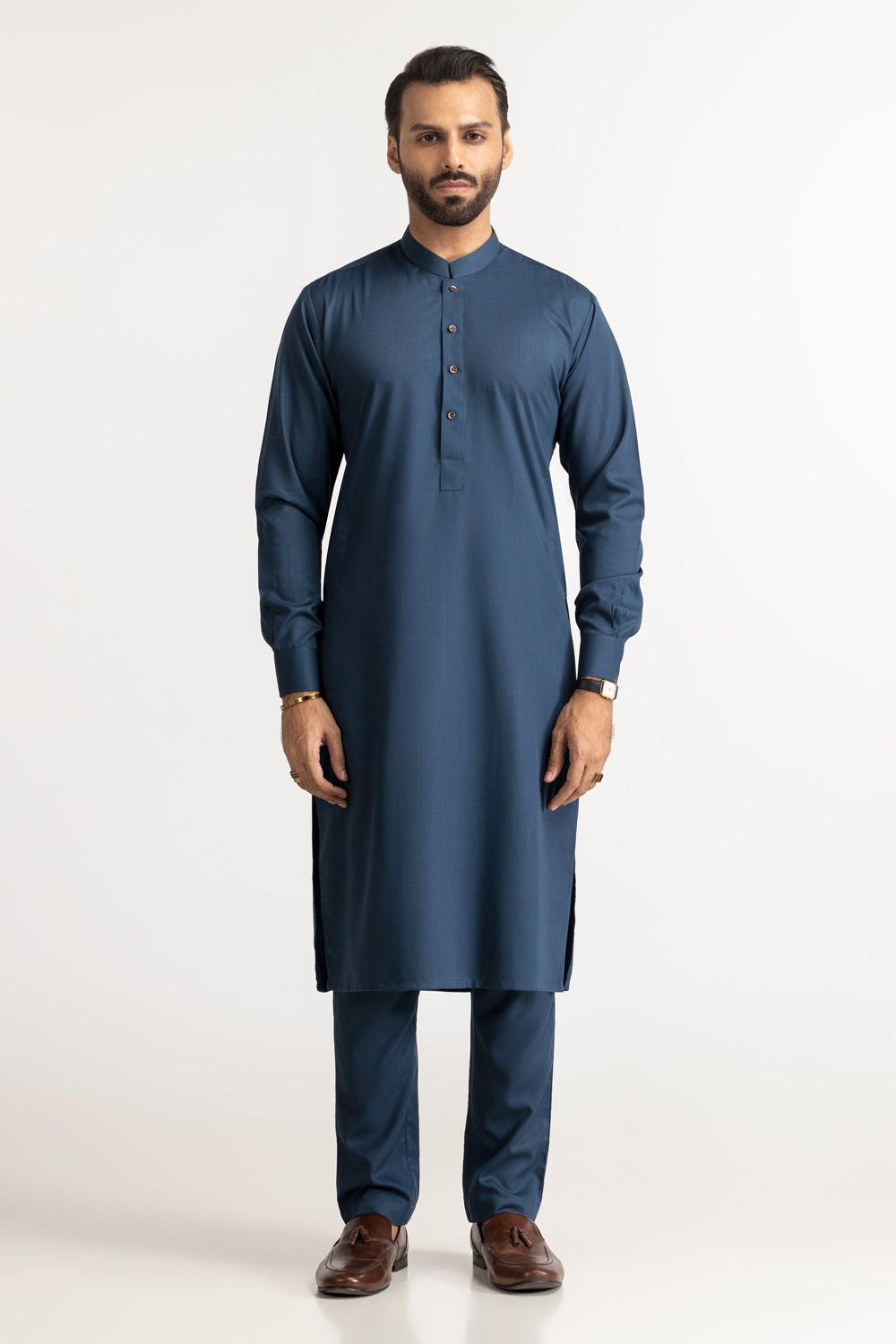 Gini Gold Unstitched Fabric Blended