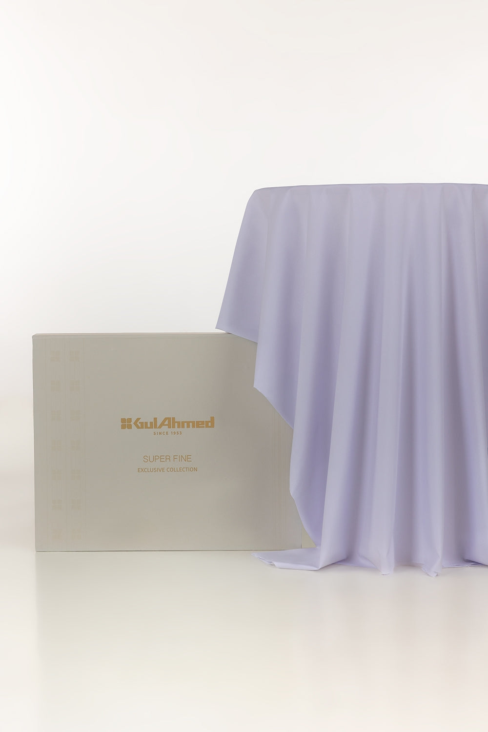 Gini Gold Unstitched Fabric Blended with Gift Box