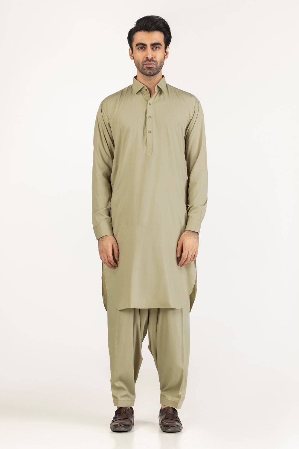 Gini Gold Unstitched Fabric Blended