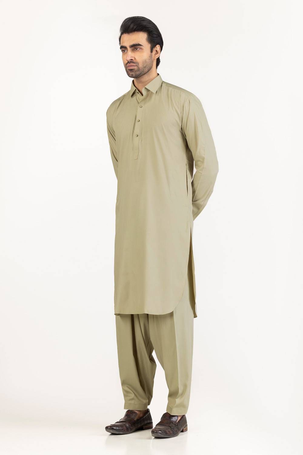 Gini Gold Unstitched Fabric Blended