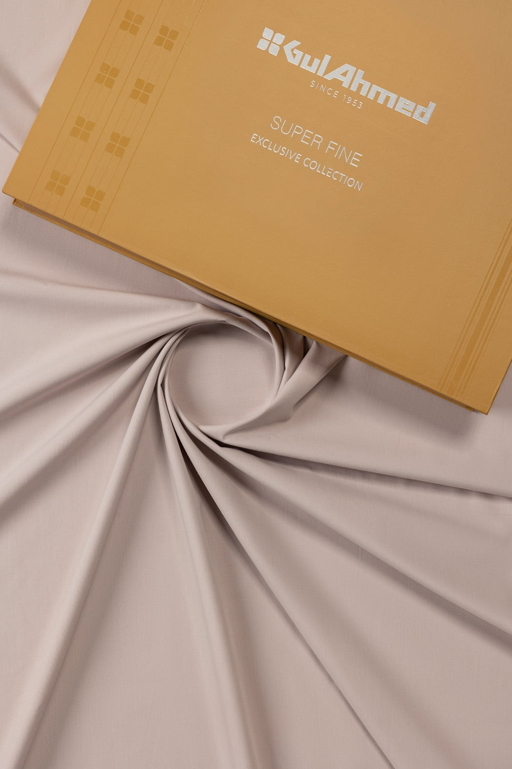 Gini Gold Unstitched Fabric Blended with Gift Box