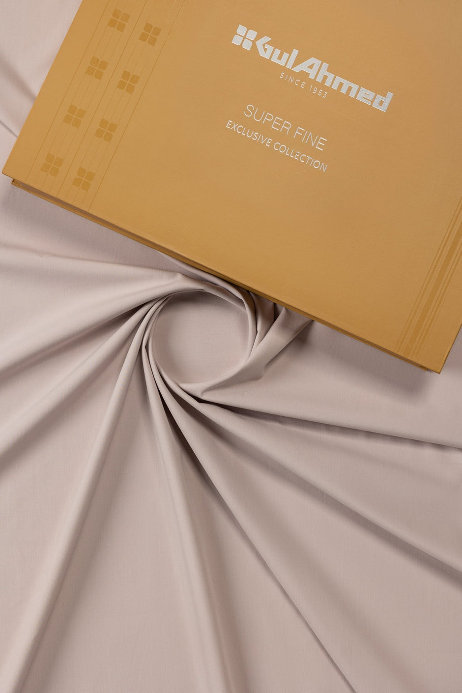 Gini Gold Unstitched Fabric Blended with Gift Box