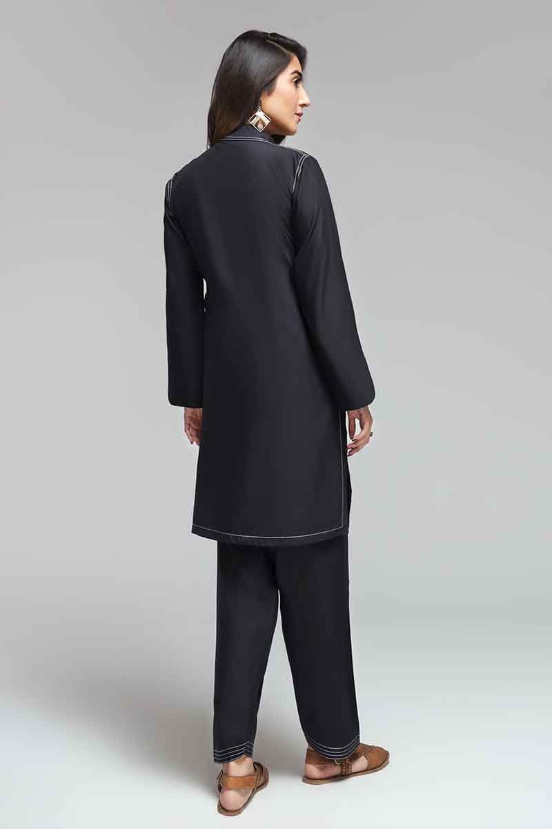 2 PC Premium Fine Wash & Wear Fabric Black Elite