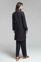 2 PC Premium Fine Wash & Wear Fabric Black Elite