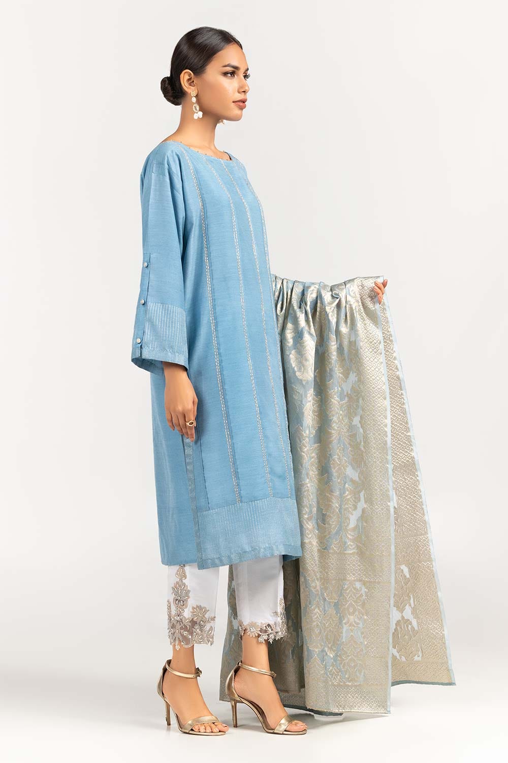 2 Piece Festive Suit Kathan Silk Kurta Jamawar Dupatta GLAMOUR-22-01