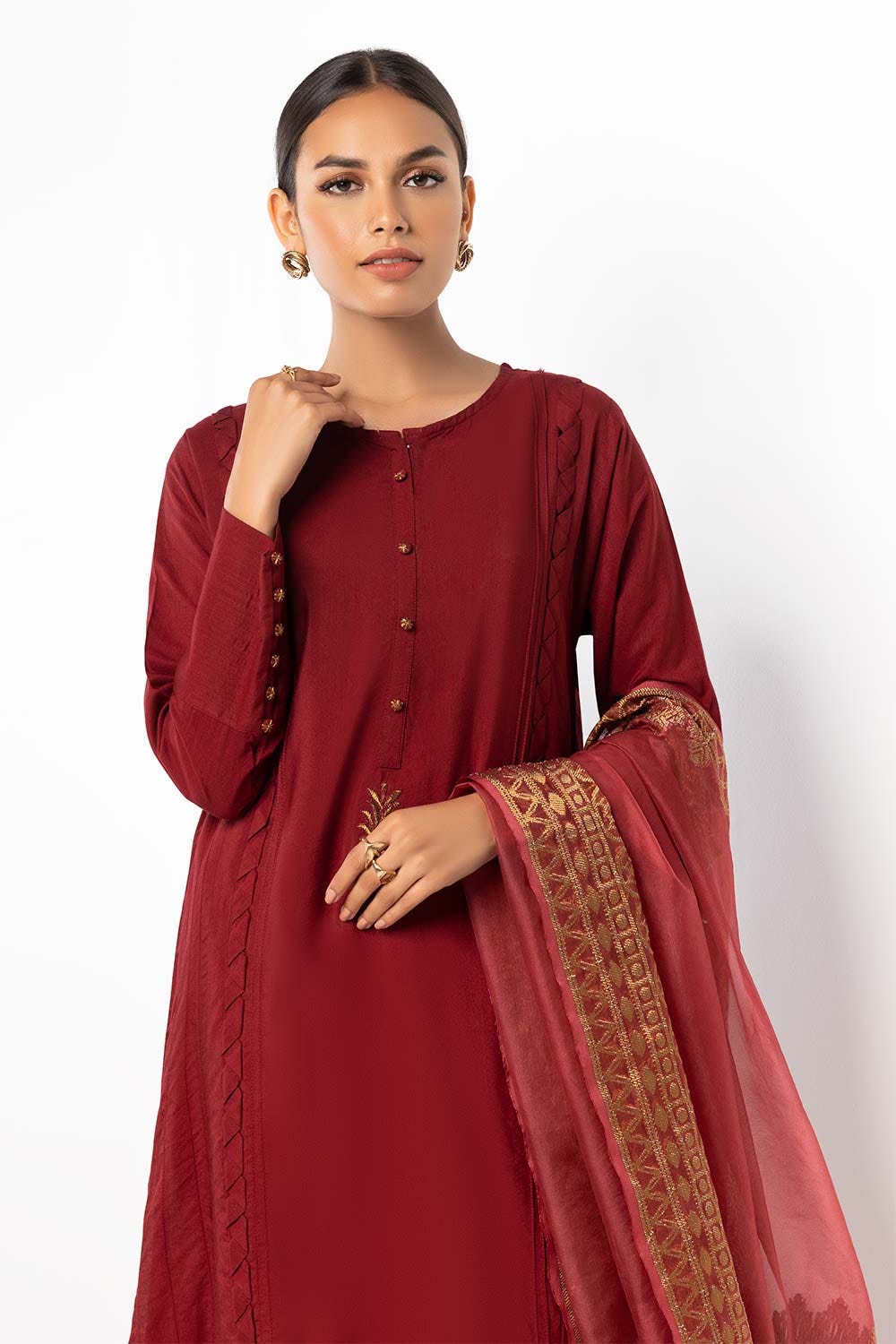 2 Piece Festive Suit Kathan Silk Kurta Jamawar Dupatta GLAMOUR-22-04