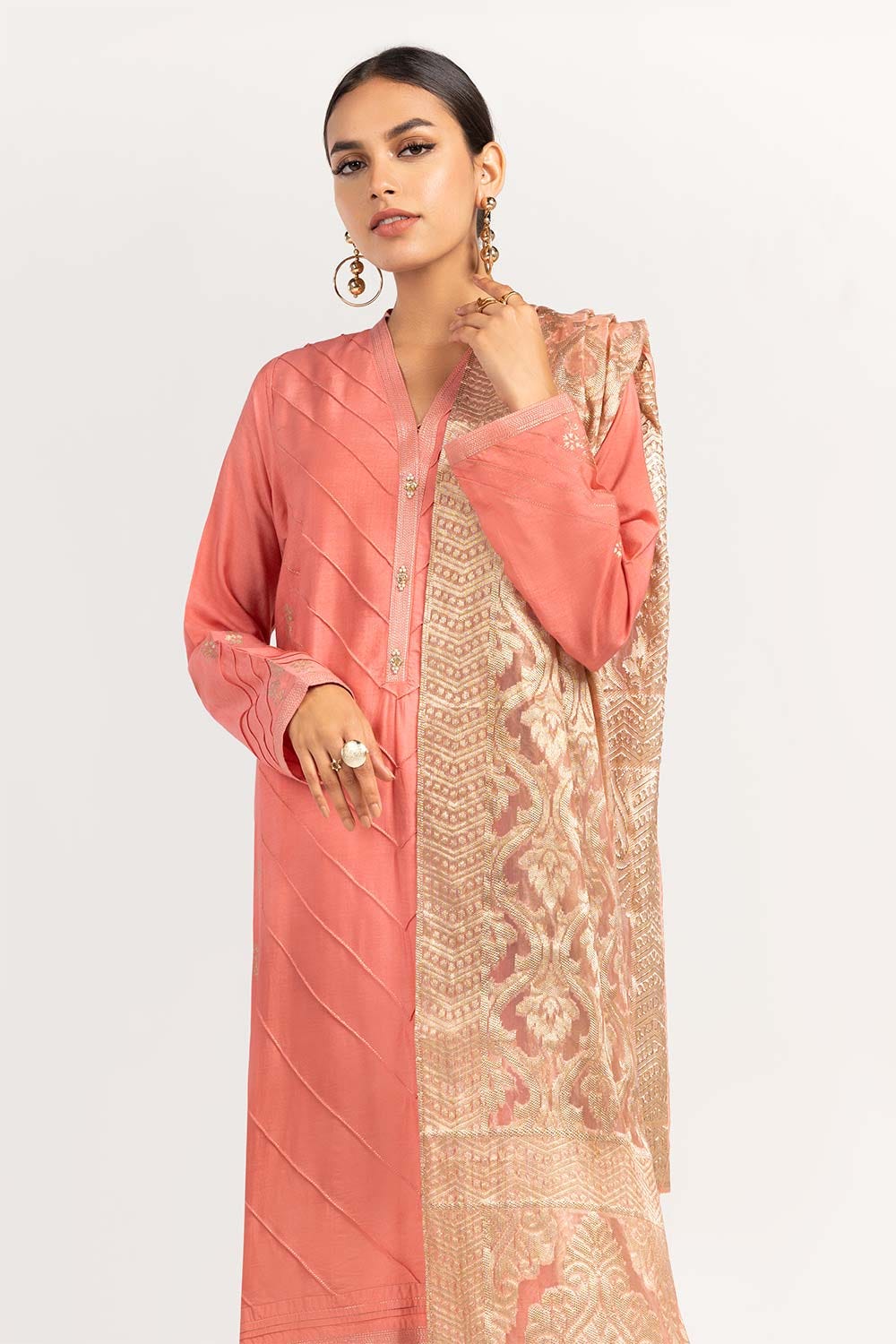 2 Piece Festive Suit Kathan Silk Kurta Jamawar Dupatta GLAMOUR-22-05
