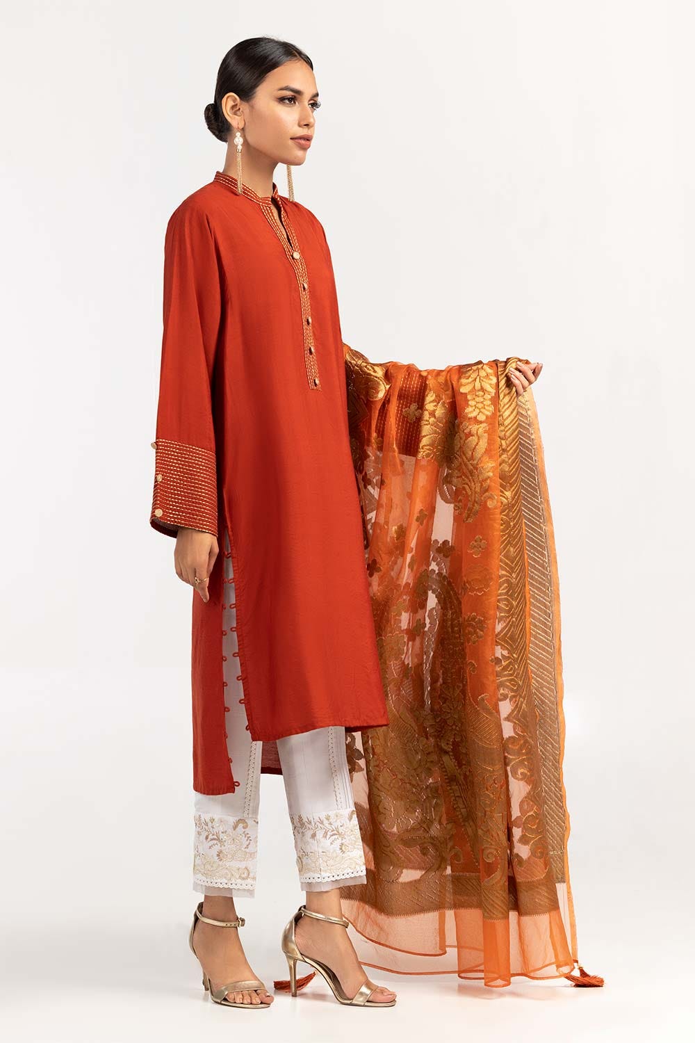 2 Piece Festive Suit Kathan Silk Kurta Jamawar Dupatta GLAMOUR-22-06