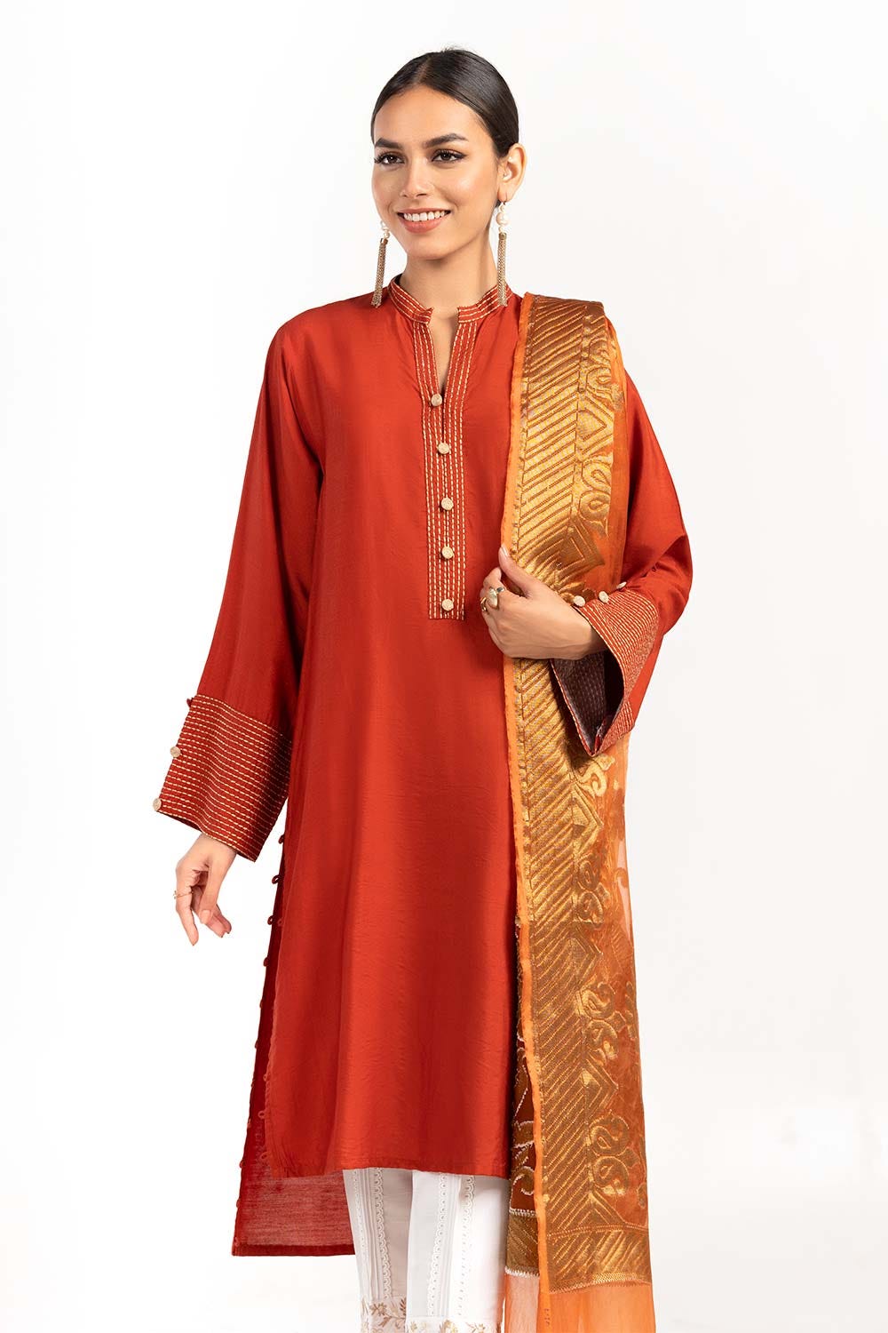 2 Piece Festive Suit Kathan Silk Kurta Jamawar Dupatta GLAMOUR-22-06