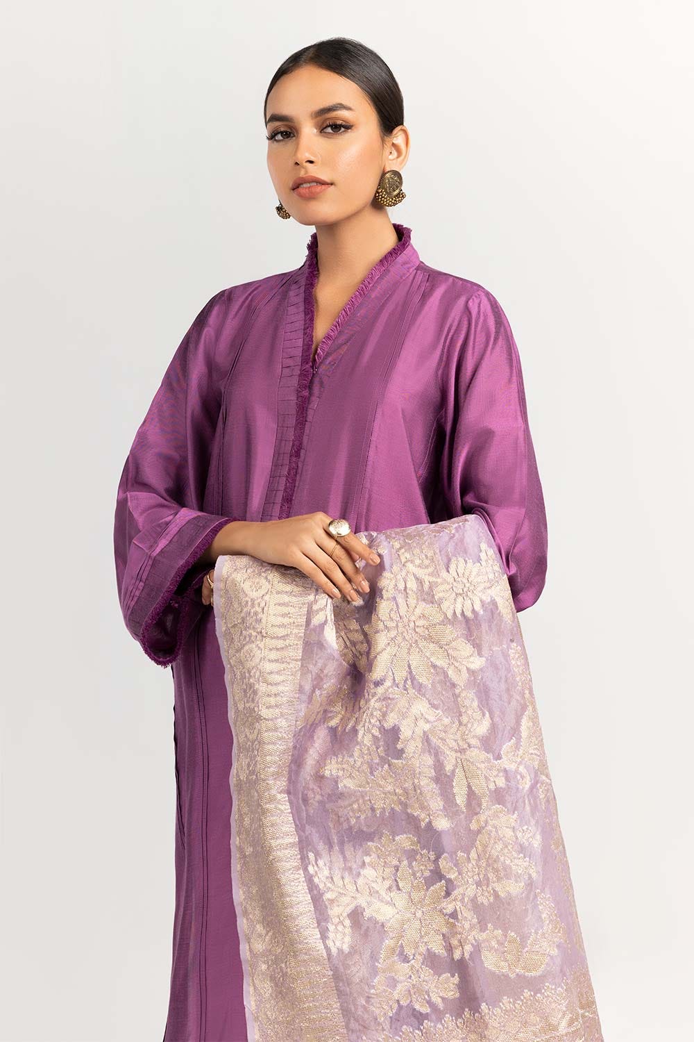 2 Piece Festive Suit Kathan Silk Kurta Jamawar Dupatta GLAMOUR-22-07