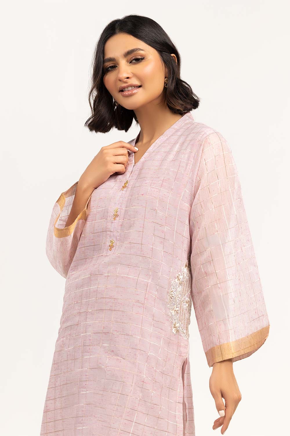 2 Piece Festive Suit Munar Kurta Raw Silk Pants  GLAMOUR-22-14