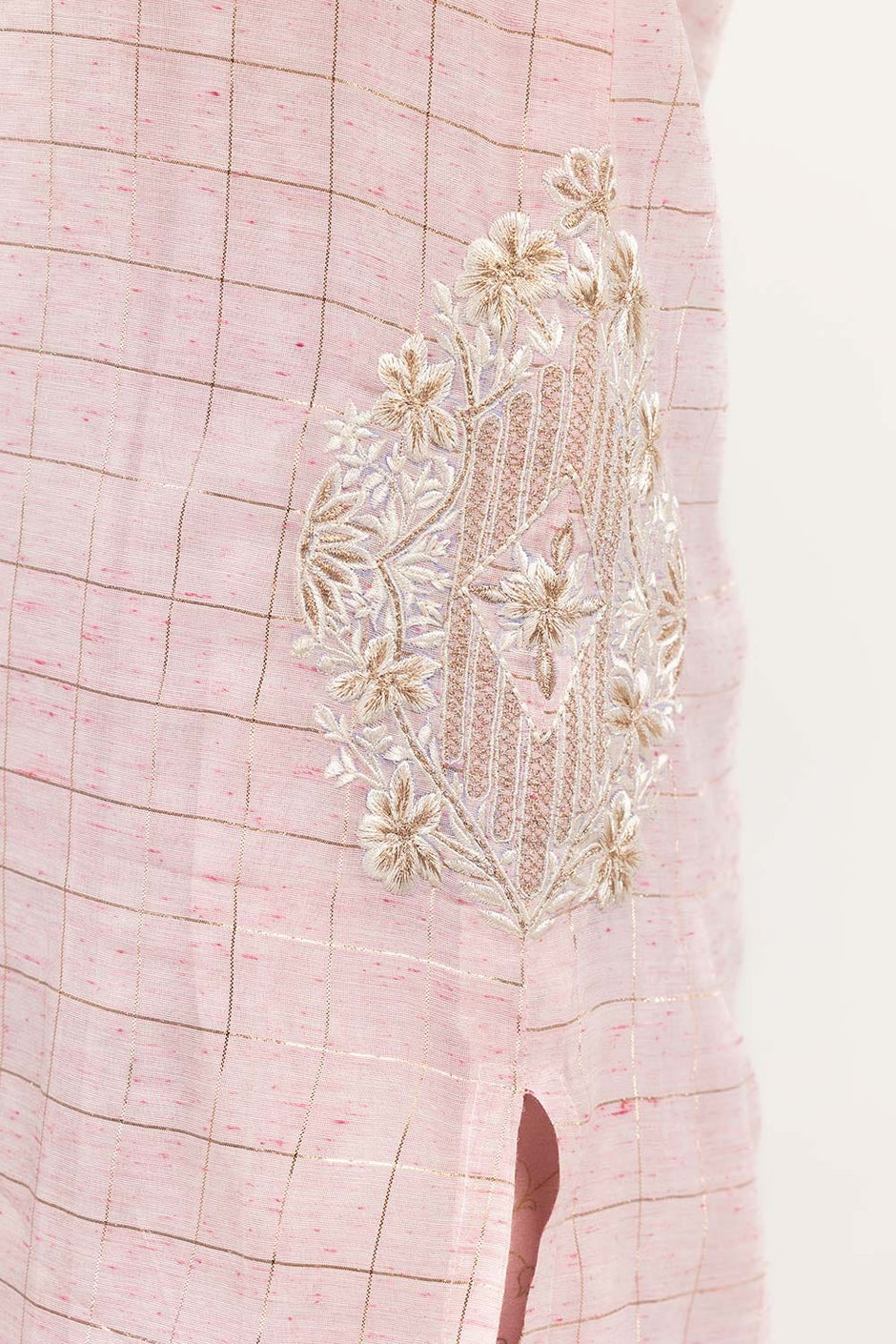 2 Piece Festive Suit Munar Kurta Raw Silk Pants