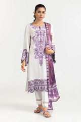 2 Piece Khadi Net Embroidered Shirt With Dupatta GLM-22-52