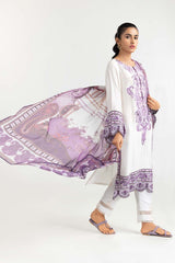 2 Piece Khadi Net Embroidered Shirt With Dupatta GLM-22-52