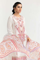 2 Piece Embroidered Khadi Net Shirt With Duppatta GLM-22-53
