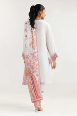 2 Piece Embroidered Khadi Net Shirt With Duppatta GLM-22-53