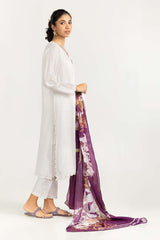2 Piece Khadi Net Embroidered Shirt and Dupatta GLM-22-54