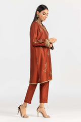 2 Piece Kathan Silk Embroidered Shirt Trouser GLAMOUR-22-10