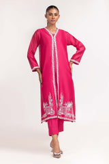 2 Piece Rawsilk Embosed Printed Shirt with Trouser GLM-23-10s