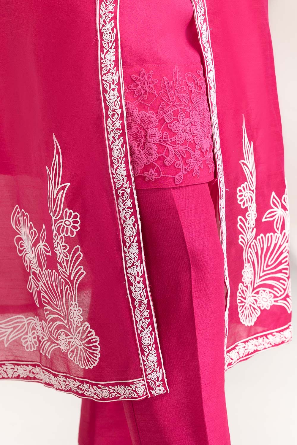 2 Piece Rawsilk Embosed Printed Shirt with Trouser GLM-23-10s