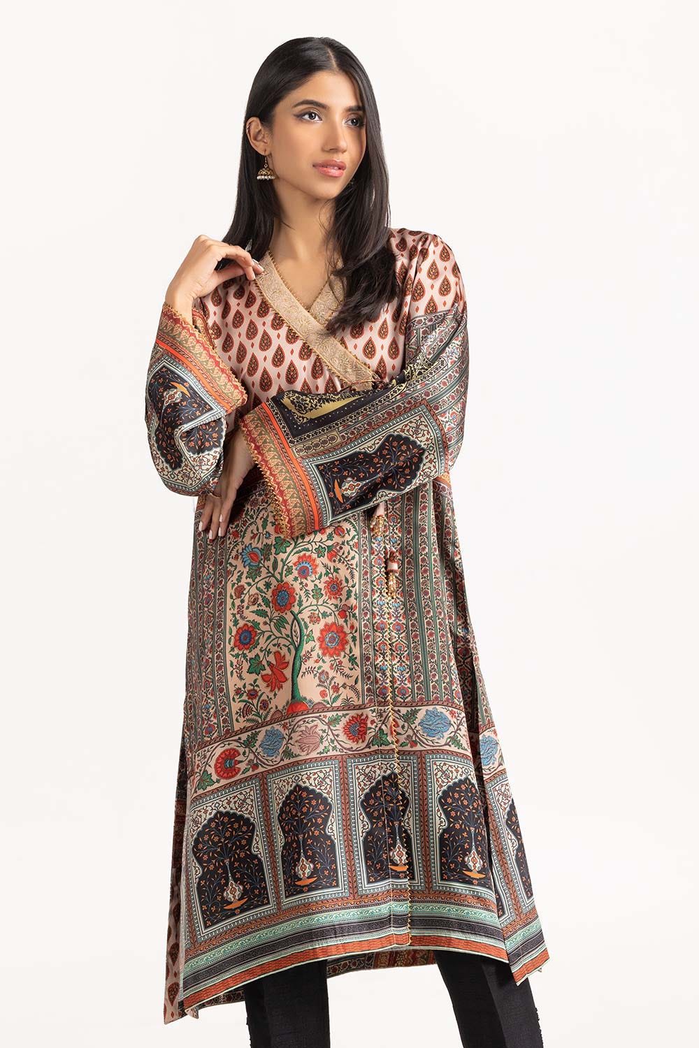 1 Piece Shamoz Silk Embroidered Shirt GLM-23-28