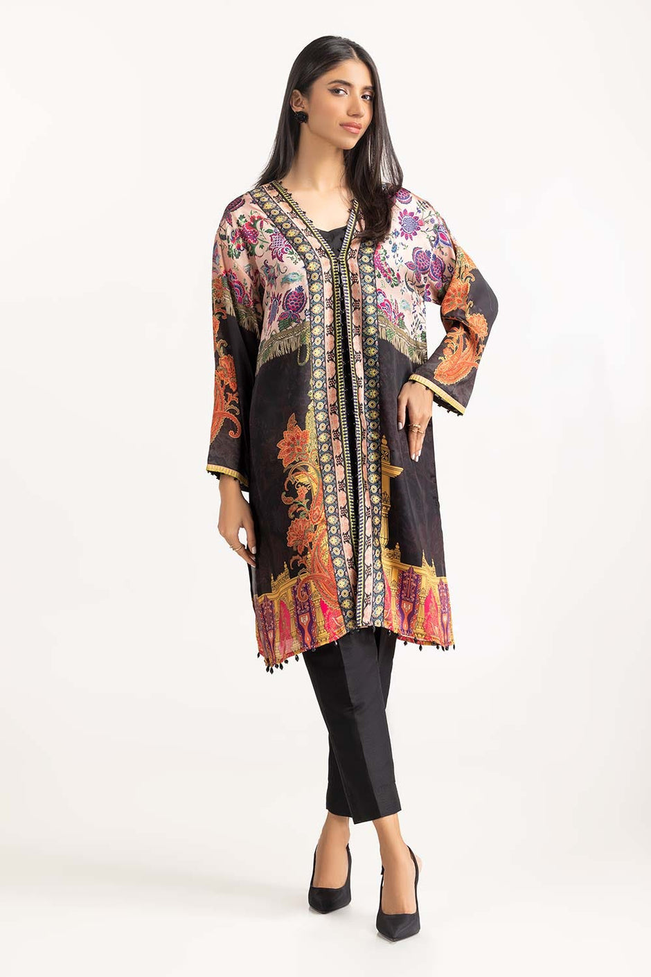 Shamose Silk Embellished Shirt