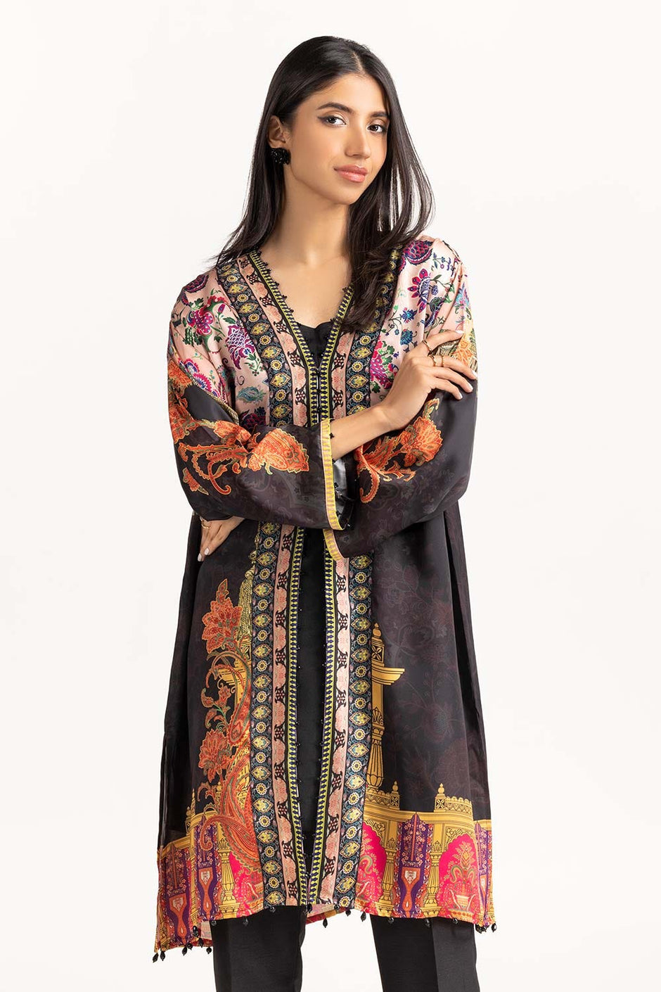 Shamose Silk Embellished Shirt