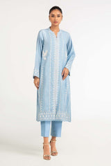 Dyed Khadi Net Embroidered Shirt With Trouser GLM-23-41